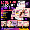 1,400+ Instagram Carousel Templates — Edit & Resell